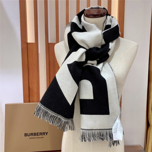 High Quality Luxury Burberry Wool Jacquard Scarf – Style 24651