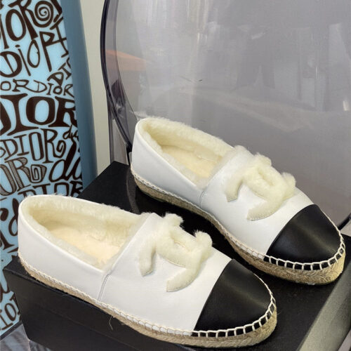 High Quality Luxury Chanel Fur Fisherman Shoes alternate view