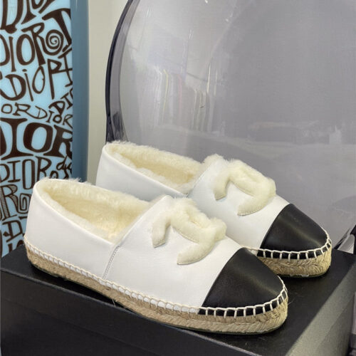 High Quality Luxury Chanel Fur Fisherman Shoes