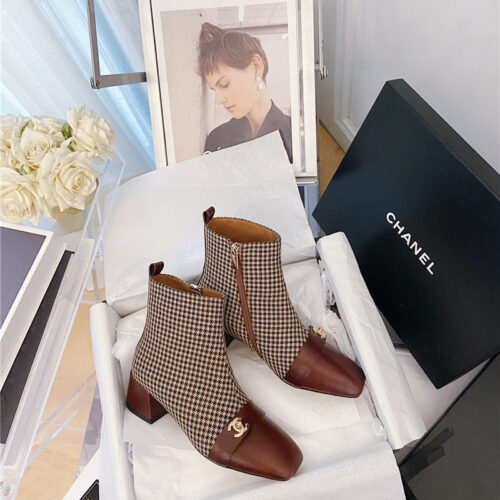 High Quality Luxury Chanel Vintage Ankle Boots – Style 50502