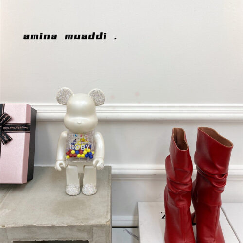 High Quality Luxury Amina Muaddi Giorgia Leather Ankle Boots – Style 16195 product detail
