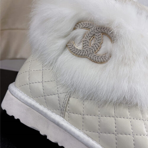 High Quality Luxury Chanel Rabbit Fur Logo Snow Boots – Style 86822 product detail
