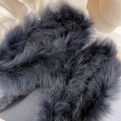 High Quality Luxury Chanel Rabbit Fur Logo Snow Boots product detail