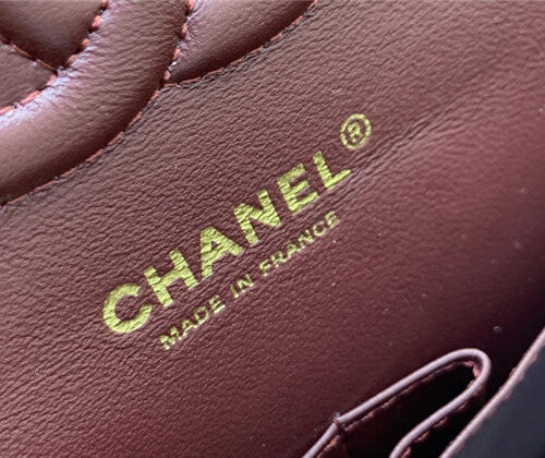 High Quality Luxury Chanel Classic CF 2.55 Burgundy Bag – Style 47368 product detail