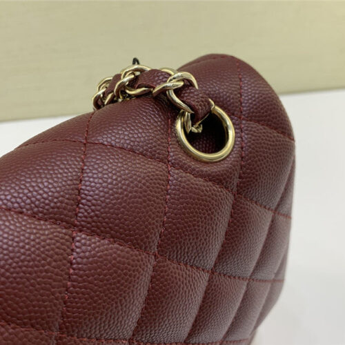 High Quality Luxury Chanel Classic CF 2.55 Burgundy Bag – Style 47368 product detail
