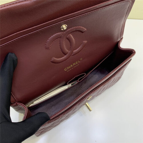 High Quality Luxury Chanel Classic CF 2.55 Burgundy Bag – Style 47368 product detail