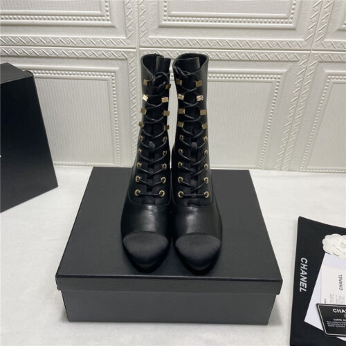 High Quality Luxury Chanel Classic Ankle Boots – Style 80070 alternate view