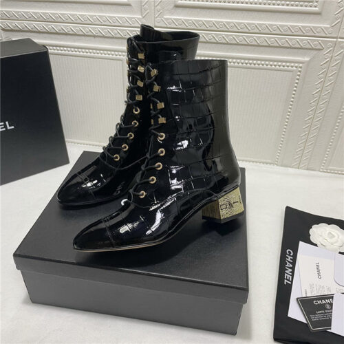 High Quality Luxury Chanel Classic Ankle Boots – Style 07750 product detail