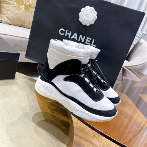 High Quality Luxury Chanel High Top Sneakers Snow Boots alternate view