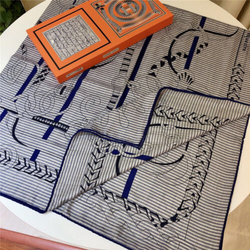 High Quality Luxury Hermes Cashmere Silk Shawl Scarf – Style 26134 product detail