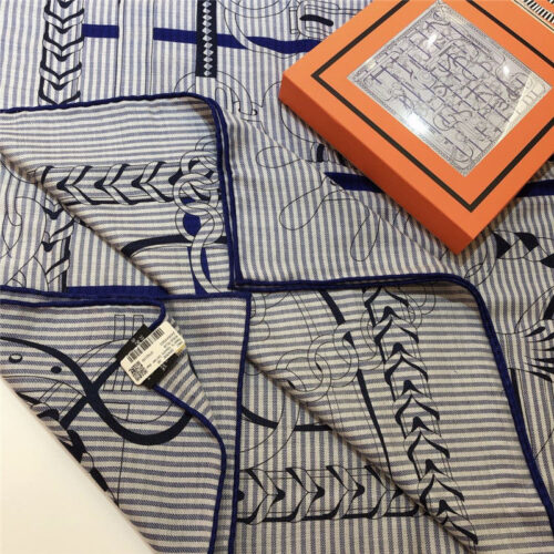 High Quality Luxury Hermes Cashmere Silk Shawl Scarf – Style 26134 product detail