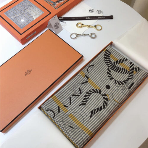 High Quality Luxury Hermes Cashmere Silk Shawl Scarf product detail