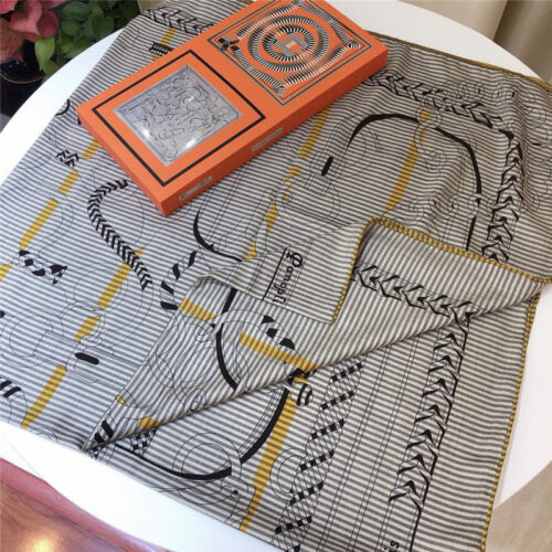High Quality Luxury Hermes Cashmere Silk Shawl Scarf product detail