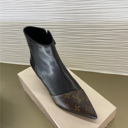 High Quality Luxury Louis Vuitton Pointed High Heel Ankle Boots product detail