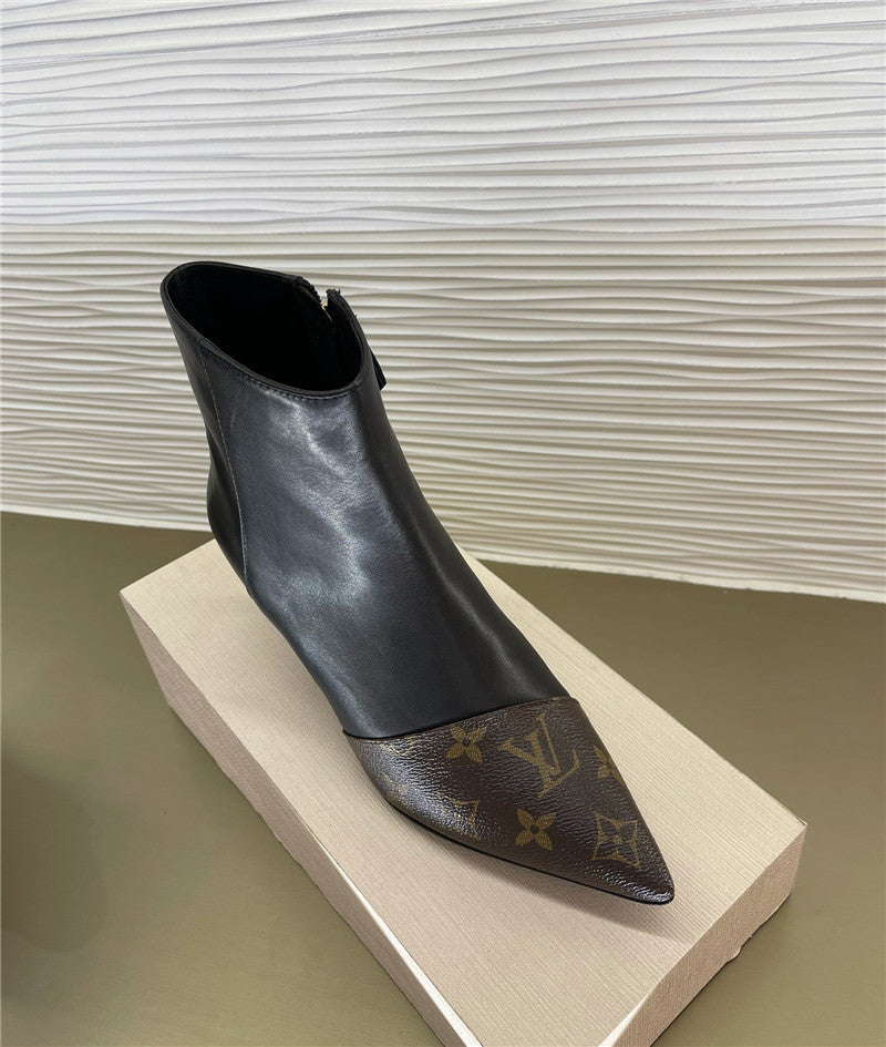 High Quality Luxury Louis Vuitton Pointed High Heel Ankle Boots product detail