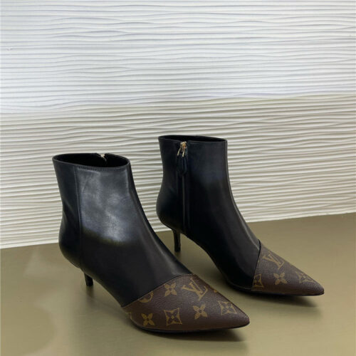 High Quality Luxury Louis Vuitton Pointed High Heel Ankle Boots alternate view