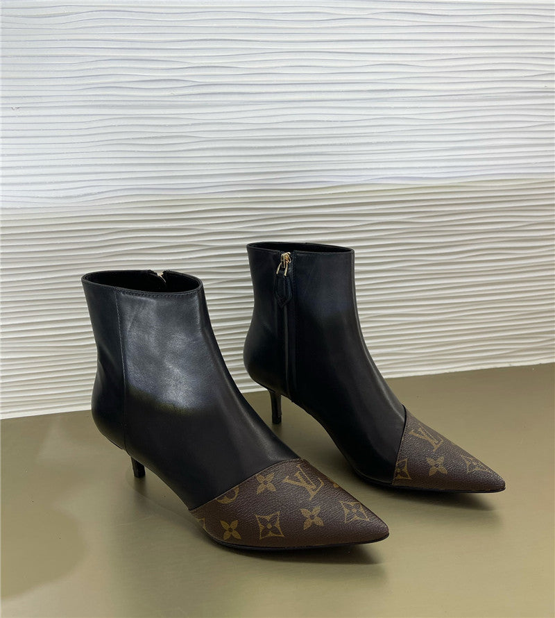 High Quality Luxury Louis Vuitton Pointed High Heel Ankle Boots product detail
