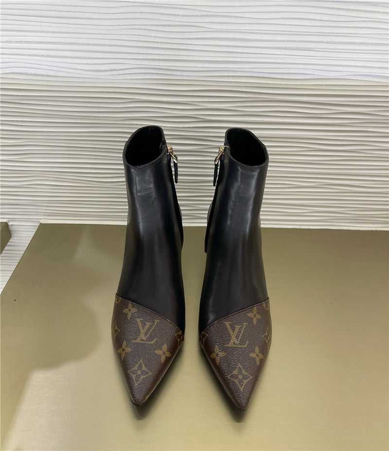 High Quality Luxury Louis Vuitton Pointed High Heel Ankle Boots product detail