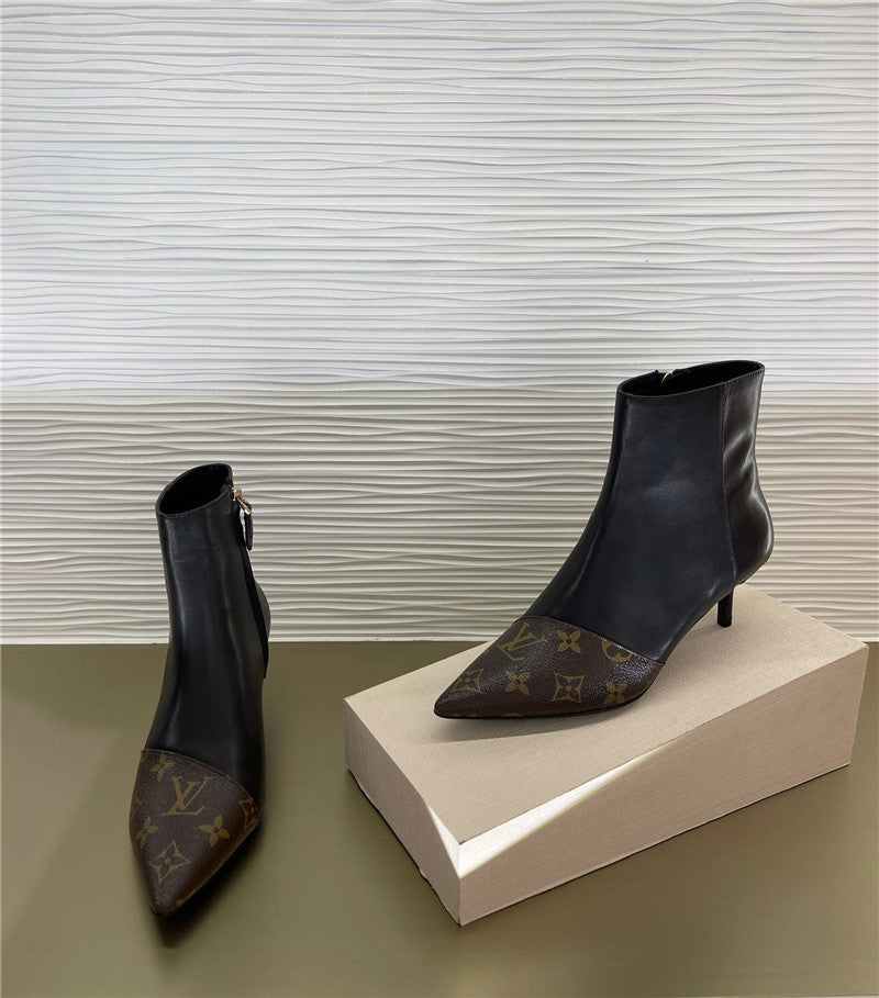 High Quality Luxury Louis Vuitton Pointed High Heel Ankle Boots product detail