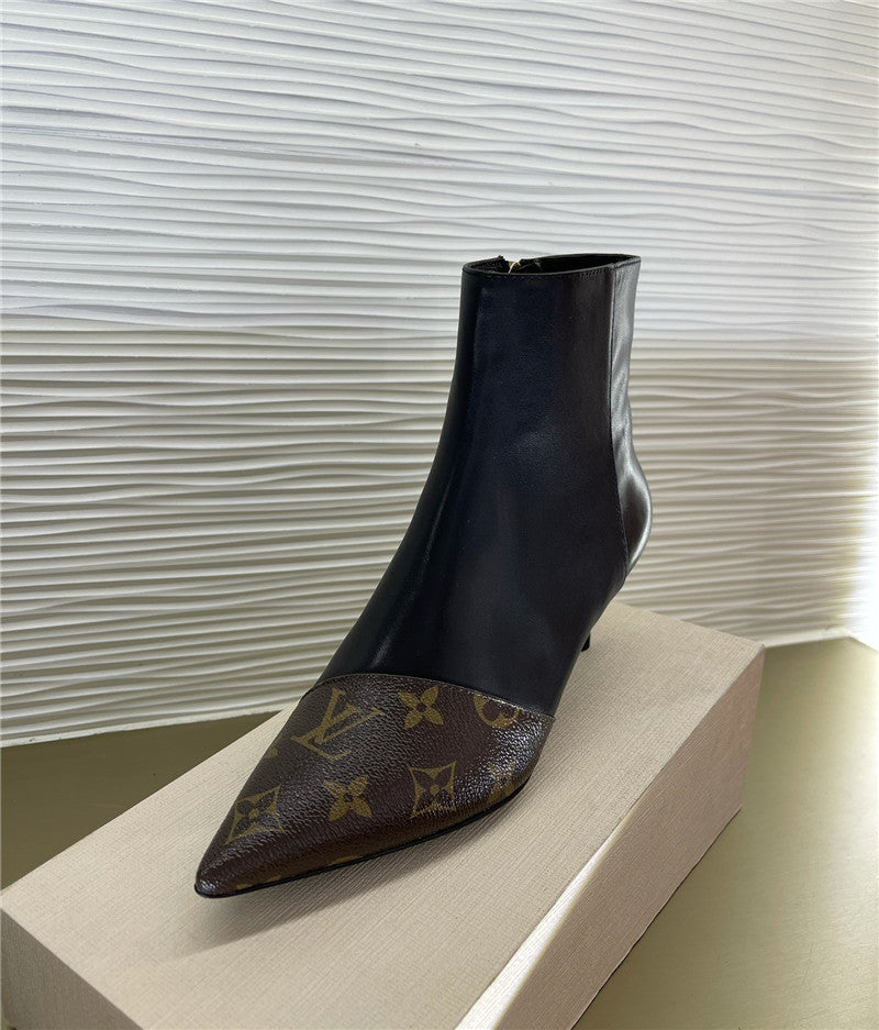 High Quality Luxury Louis Vuitton Pointed High Heel Ankle Boots product detail