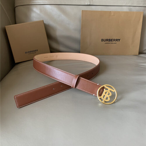 High Quality Luxury Burberry B Buckle Belt – Style 55974 alternate view