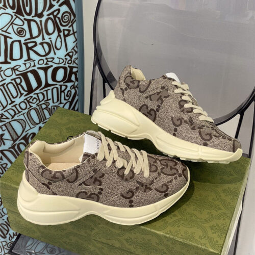 High Quality Luxury Gucci Womens Rhyton Leather Sneakers product detail