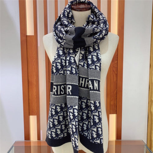 High Quality Luxury Dior Oblique Print Scarf