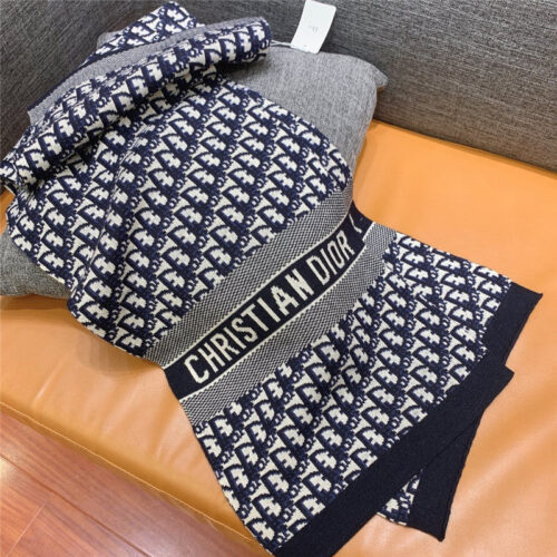 High Quality Luxury Dior Cashmere Oblique Print Scarfs product detail