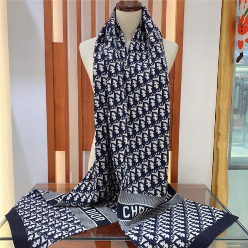 High Quality Luxury Dior Cashmere Oblique Print Scarfs alternate view