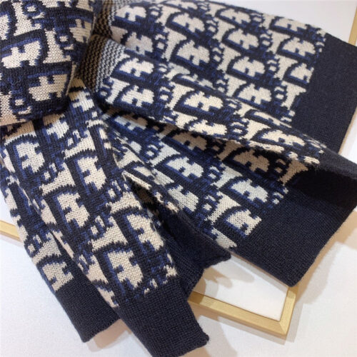 High Quality Luxury Dior Cashmere Oblique Print Scarfs product detail
