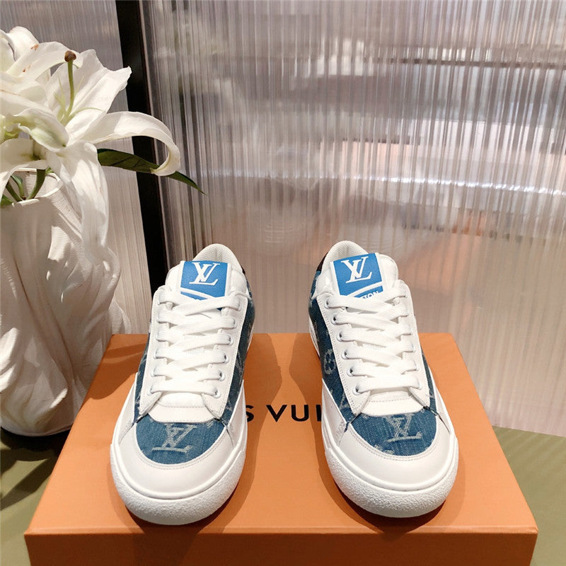 High Quality Luxury Louis Vuitton Low Top Denim Sneakers product detail