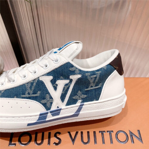 High Quality Luxury Louis Vuitton Low Top Denim Sneakers product detail