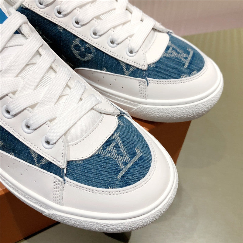 High Quality Luxury Louis Vuitton Low Top Denim Sneakers product detail