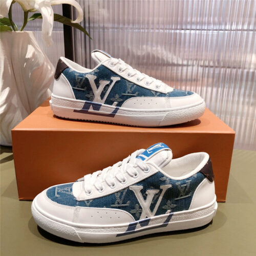 High Quality Luxury Louis Vuitton Low Top Denim Sneakers product detail