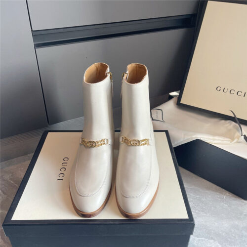 High Quality Luxury Gucci GG Chain Ankle Boots – Style 87539 alternate view
