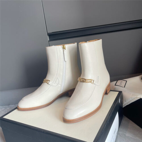 High Quality Luxury Gucci GG Chain Ankle Boots – Style 87539 product detail