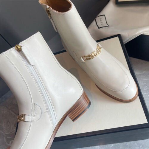 High Quality Luxury Gucci GG Chain Ankle Boots – Style 87539 product detail