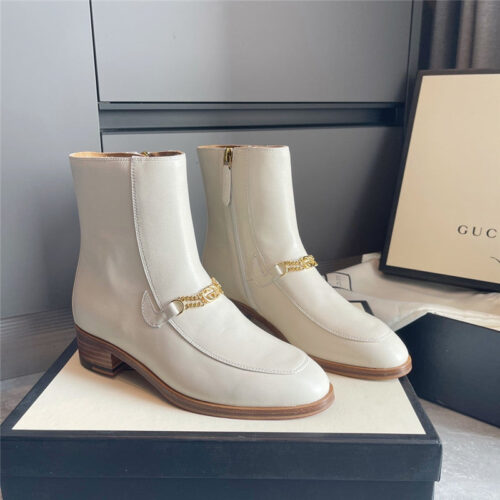 High Quality Luxury Gucci GG Chain Ankle Boots – Style 87539