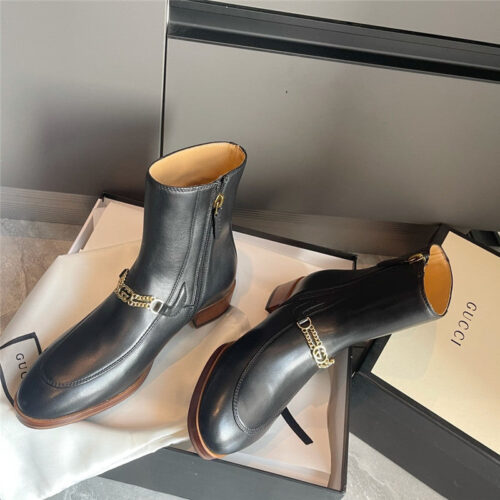 High Quality Luxury Gucci GG Chain Ankle Boots product detail
