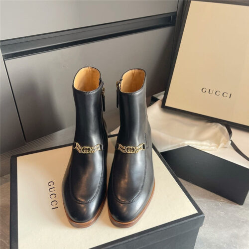 High Quality Luxury Gucci GG Chain Ankle Boots product detail