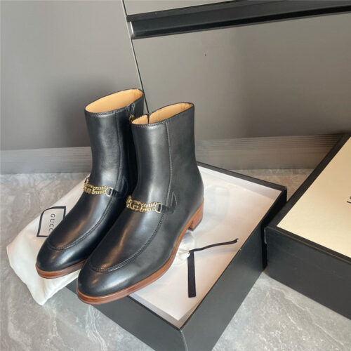 High Quality Luxury Gucci GG Chain Ankle Boots product detail