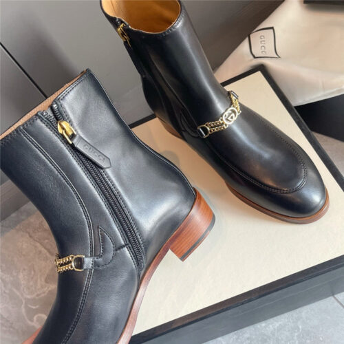 High Quality Luxury Gucci GG Chain Ankle Boots product detail