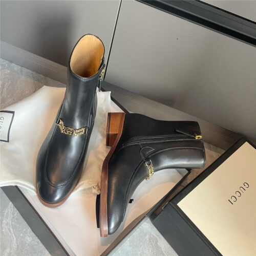 High Quality Luxury Gucci GG Chain Ankle Boots product detail