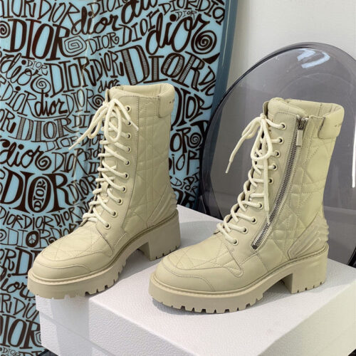High Quality Luxury Dior Leather Diamond Ankle Boots alternate view
