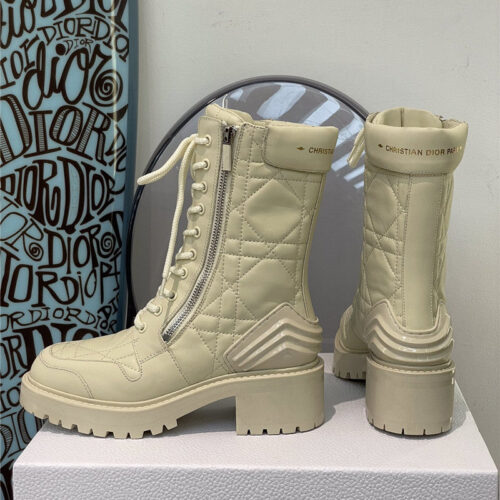 High Quality Luxury Dior Leather Diamond Ankle Boots product detail