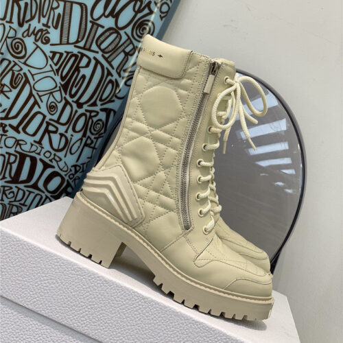 High Quality Luxury Dior Leather Diamond Ankle Boots product detail