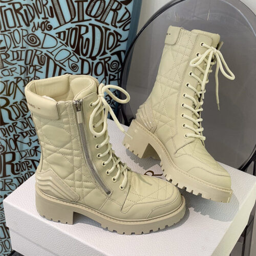 High Quality Luxury Dior Leather Diamond Ankle Boots product detail