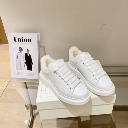 High Quality Luxury Alexander McQueen White Sneakers Womens – Style 33763