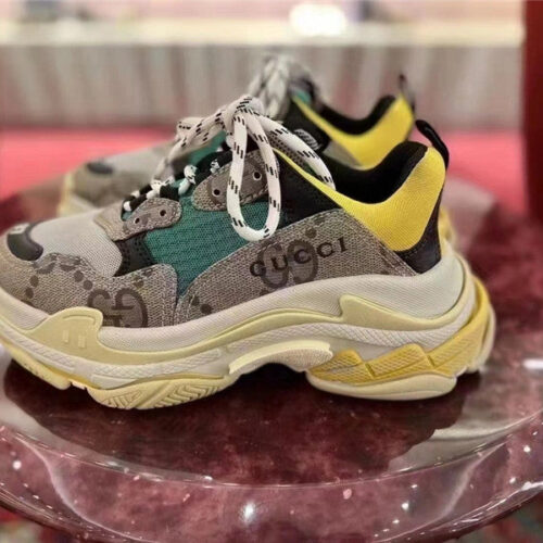 High Quality Luxury Gucci X Balenciaga The Hacker Project Triple S Beige Sneakers – Style 11539 product detail