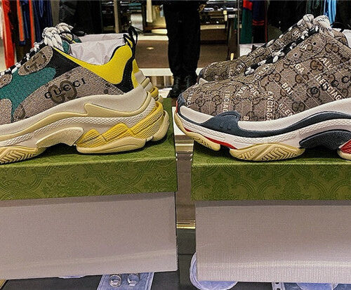 High Quality Luxury Gucci X Balenciaga The Hacker Project Triple S Beige Sneakers – Style 49395 product detail